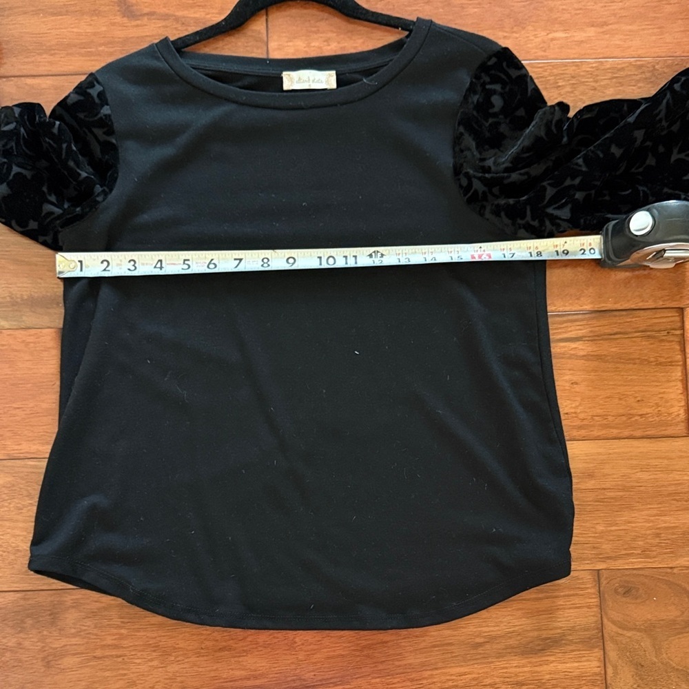 Altar'd State Puff-Sleeved Velvet Burnout Top Size Small - Picture 6 of 7